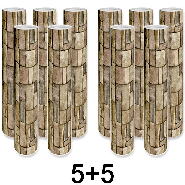 5x 1+1 GRATIS 1+1 GRATIS Zelfklevend 3D Bakstenen Wandpaneel | WALLCORWRAP